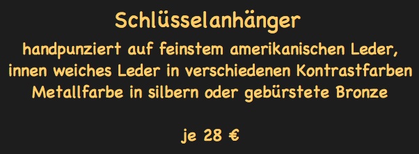 Schlüsselanhänger je 28 €