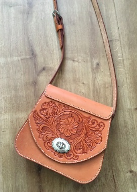 Tooled bag natural